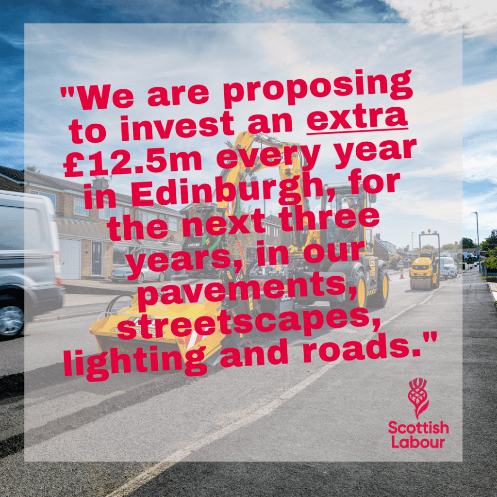 A short note on Road and Footpath Maintenance –  Budget 2024/25 for City of Edinburgh&nbsp;Council.